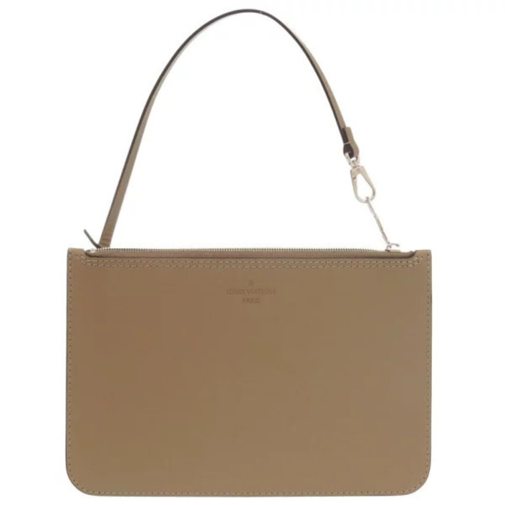 Louis Vuitton Hina Pouch Clutch Leather Brown LV